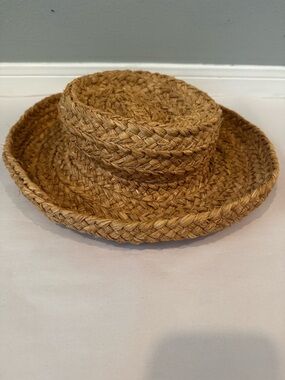 Helen Kaminski Straw Sun Hat Raffi Jute Beachy Wide Brim Summer OS